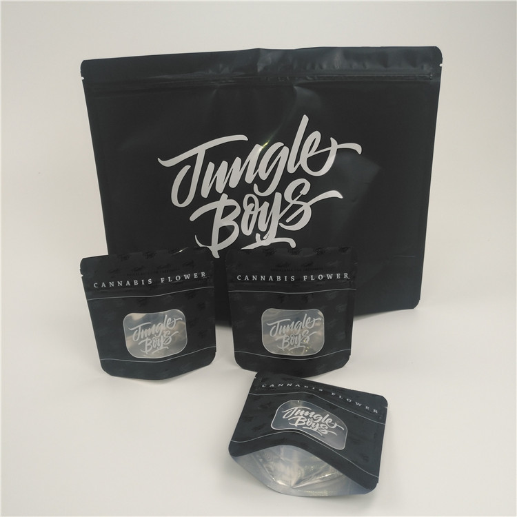 Tùy chỉnh in mờ mờ thảo dược bao bì Mylar lá trẻ em Ziplock túi