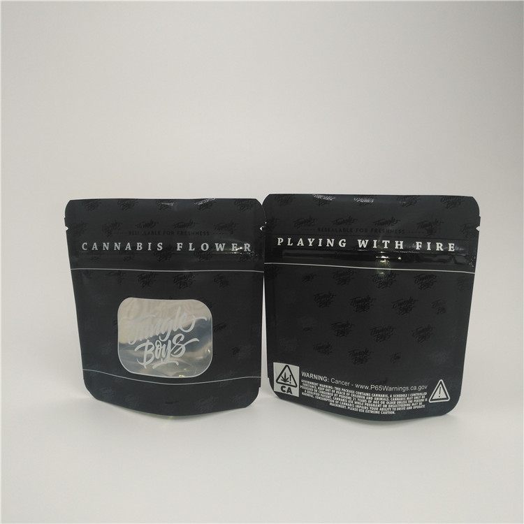 Mờ đen Mylar nhôm Lá đứng lên Túi y tế Lá thuốc lá Bao bì