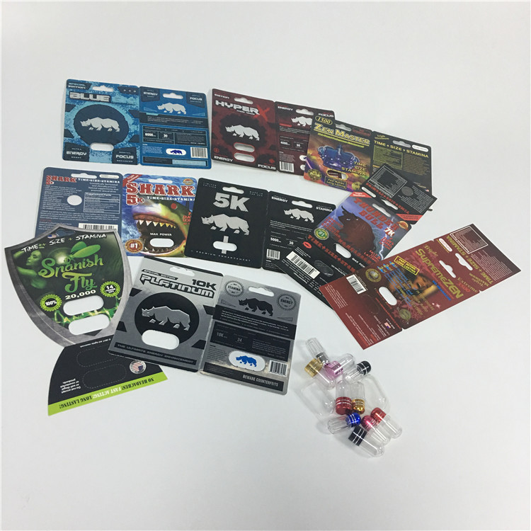 Silk In vỉ bao bì Thẻ Thuốc tăng cường Nam Rhino Sex Pills Logo tùy chỉnh