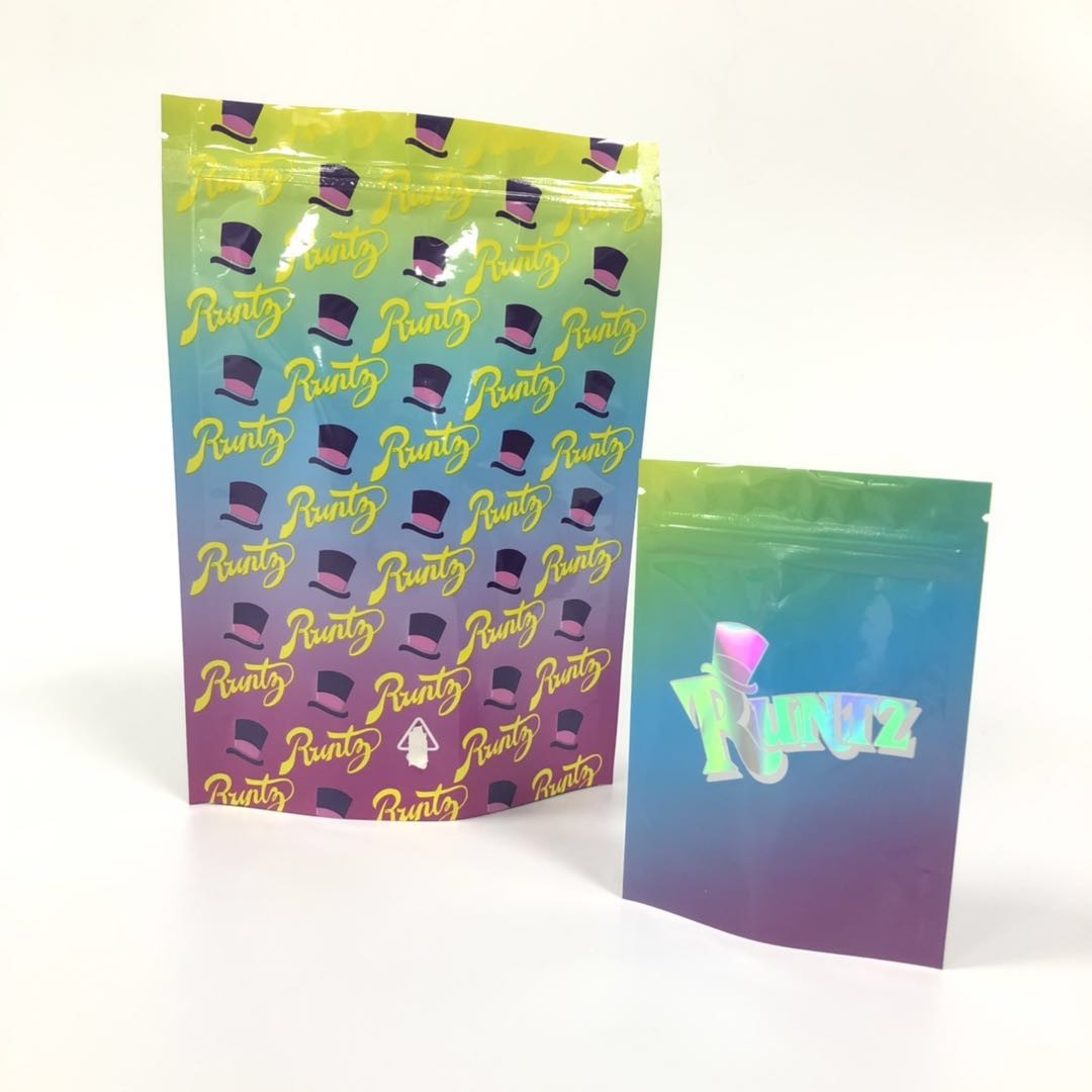 3.5 Grams Up Up Herbal Incense Bao bì Mylar Ziplock Weed Mùi Proof Runtz Túi gai