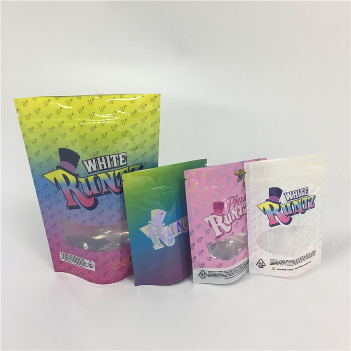 Lá nhiều lớp thảo dược bao bì Mylar Ziplock Túi Weed Runtz Mùi Bằng chứng