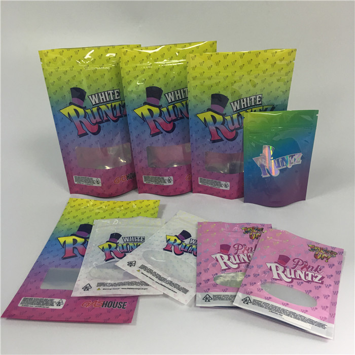 Mylar Tái sử dụng Túi Ziplock Mùi Bằng chứng Ziplock Nhôm Lá Cbd Gummy Bear Túi
