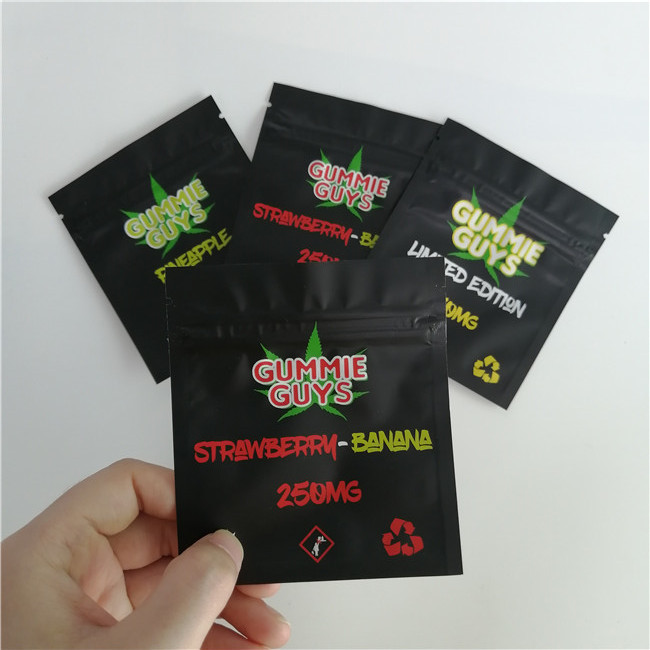 Nhôm Lá Khóa Khóa Túi nhựa Bao bì có thể đóng lại Ba mặt kín