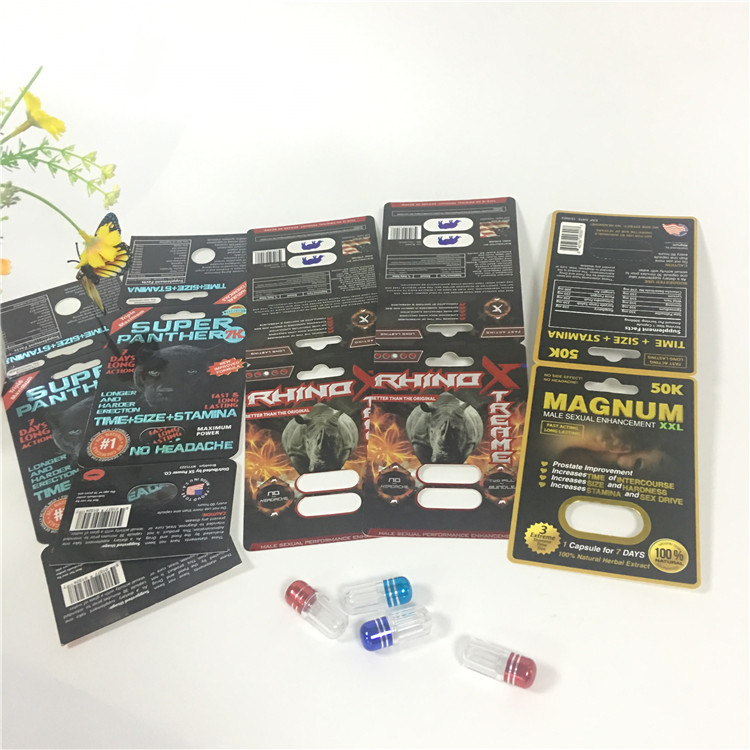 Man Sex Paper Blister Card Bao bì Burro 30000 60000 Lỗ đôi đơn với chai