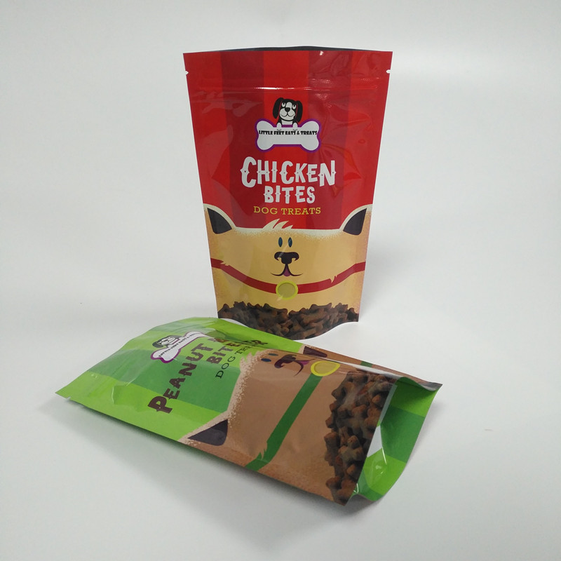 Túi Ziplock Bao bì Pet Food Bag 120 Micron Độ dày với cửa sổ rõ ràng