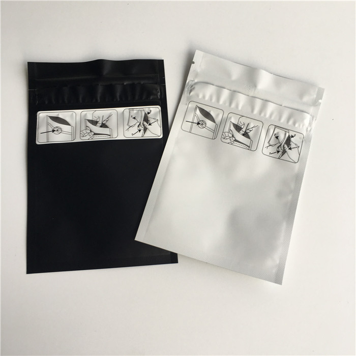 Childproof Smell Proof Ziplock In tùy chỉnh Mylar Nhôm Lá Túi cho Hoa khô Hạt giống Túi đóng gói