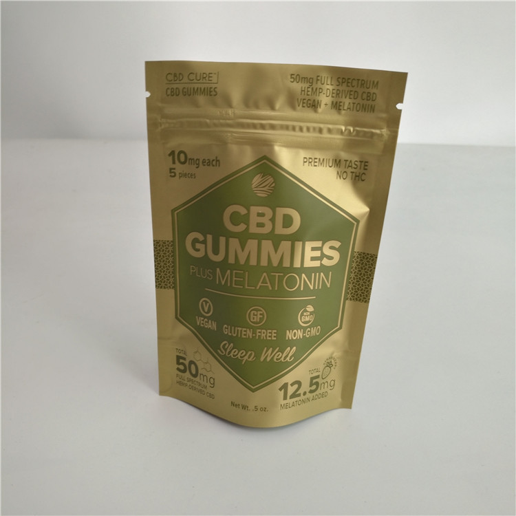 Mylar CBD Oil Swiss Weed Bao bì nhựa Túi Zip có thể tái sử dụng cho Edibles Cbd Sachet