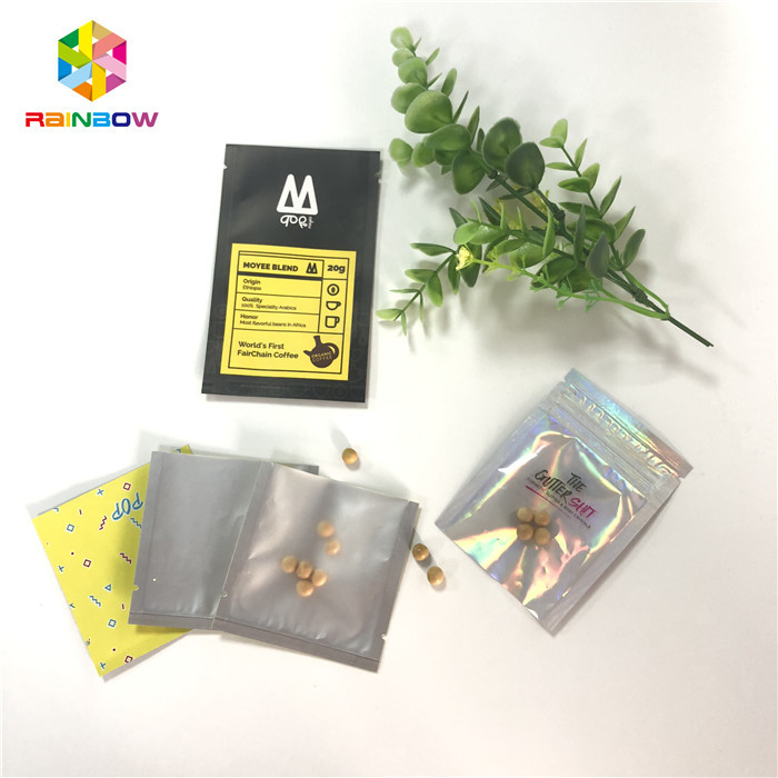 Smell Proof Heat Seals Cosmetics Tablet Pills Bao bì Mini 3x5 inch với mặt sau rõ ràng