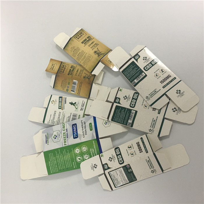 Hộp nhỏ tùy chỉnh In 10ml Chai tinh dầu 30ml Hộp đựng dầu giọt CBD