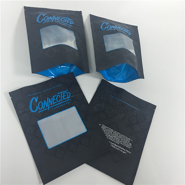 Tùy chỉnh in 7g Zip Lock Túi nhựa có mùi Bằng chứng đứng lên Lá nhôm lót