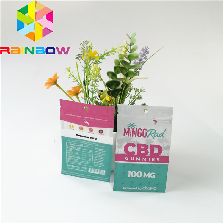 Lá nhôm Túi nhựa Bao bì có mùi bằng chứng Zipper Zipper Top CBD Herbal Incense Pack
