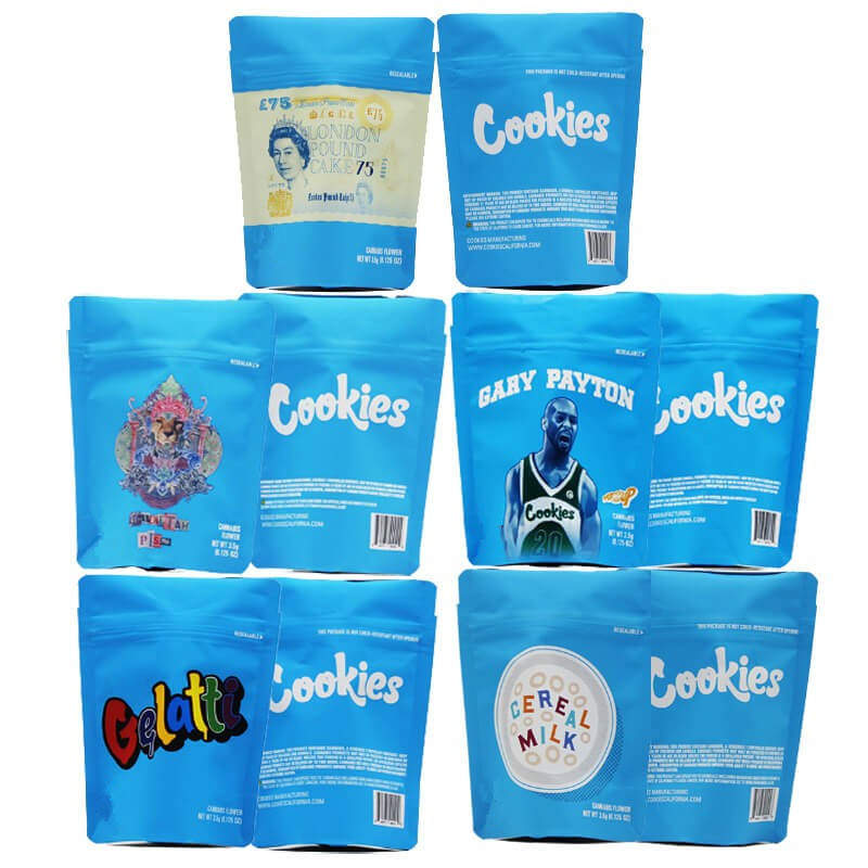 CBD Runtz Cookies Ziplock có thể đóng gói Bao bì túi Mylar Túi MOPP / VMPET / PE Chất liệu
