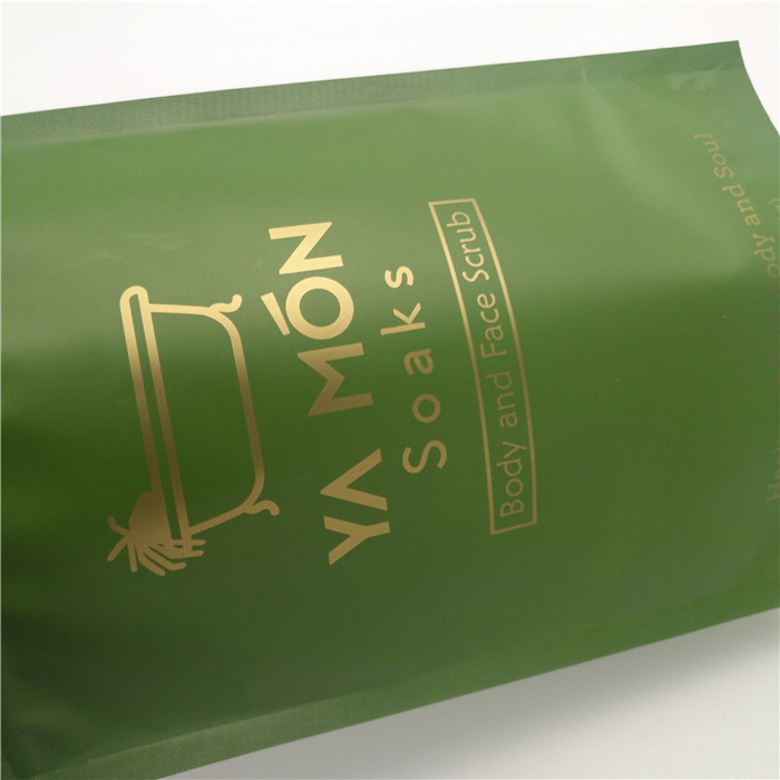 Đứng lên Doypack Nhôm Lá Ziplock Bao bì Túi 8oz 16oz Body Scrub Ngâm Đóng gói