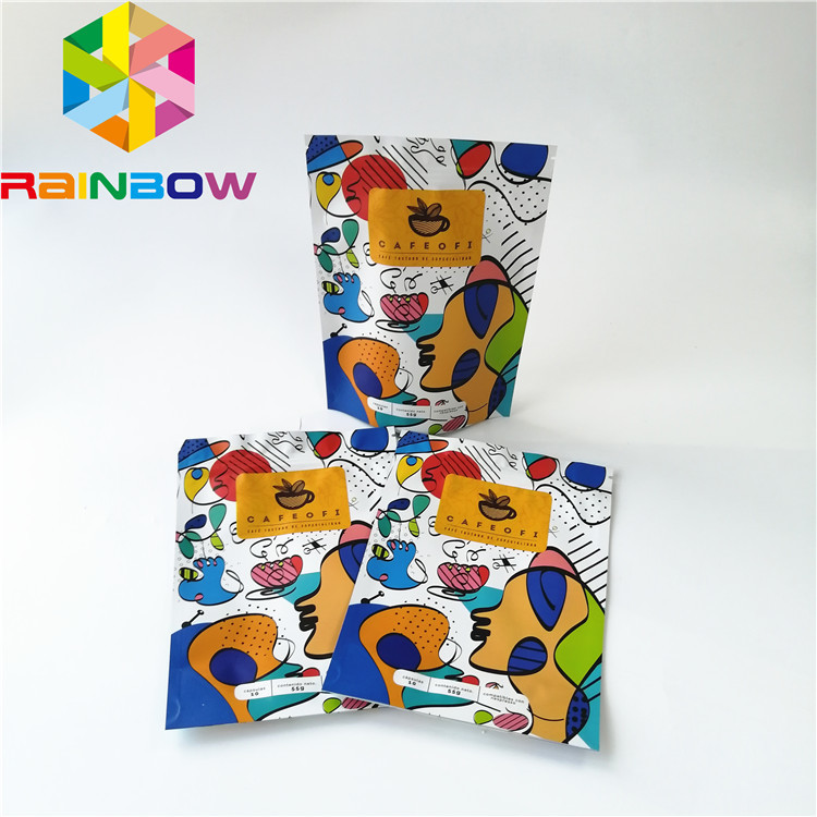 Bao bì túi nhựa Ziplock, túi cà phê bằng nhôm tái sử dụng