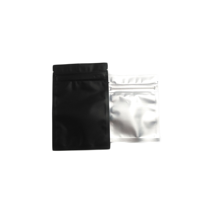 Heat Seal Tùy chỉnh in túi nhựa Nhôm Lá Sachet Matte Black Ziplock