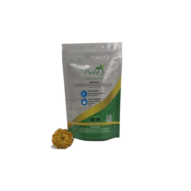 Eco Thân thiện Túi trà Bao bì Túi Túi Đóng gói Đứng lên với khóa kéo