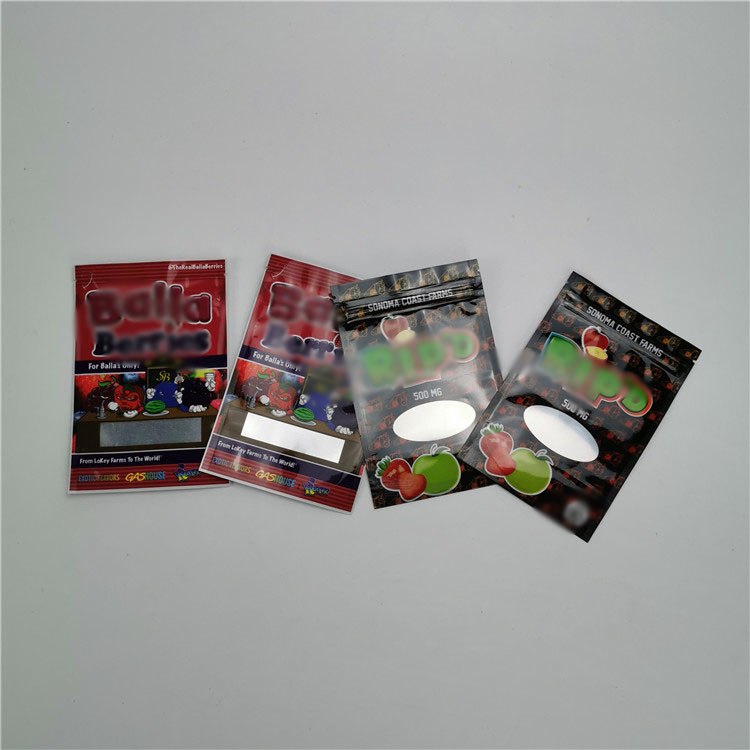 Túi nhựa nhỏ Túi đóng gói 100% hữu cơ gai dầu công nghiệp CBD Gummy Đóng gói