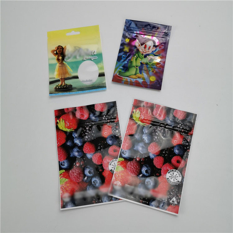 Túi nhựa CBD Đóng gói Lá nhôm Đứng lên Túi Ziplock Bằng chứng Trẻ em