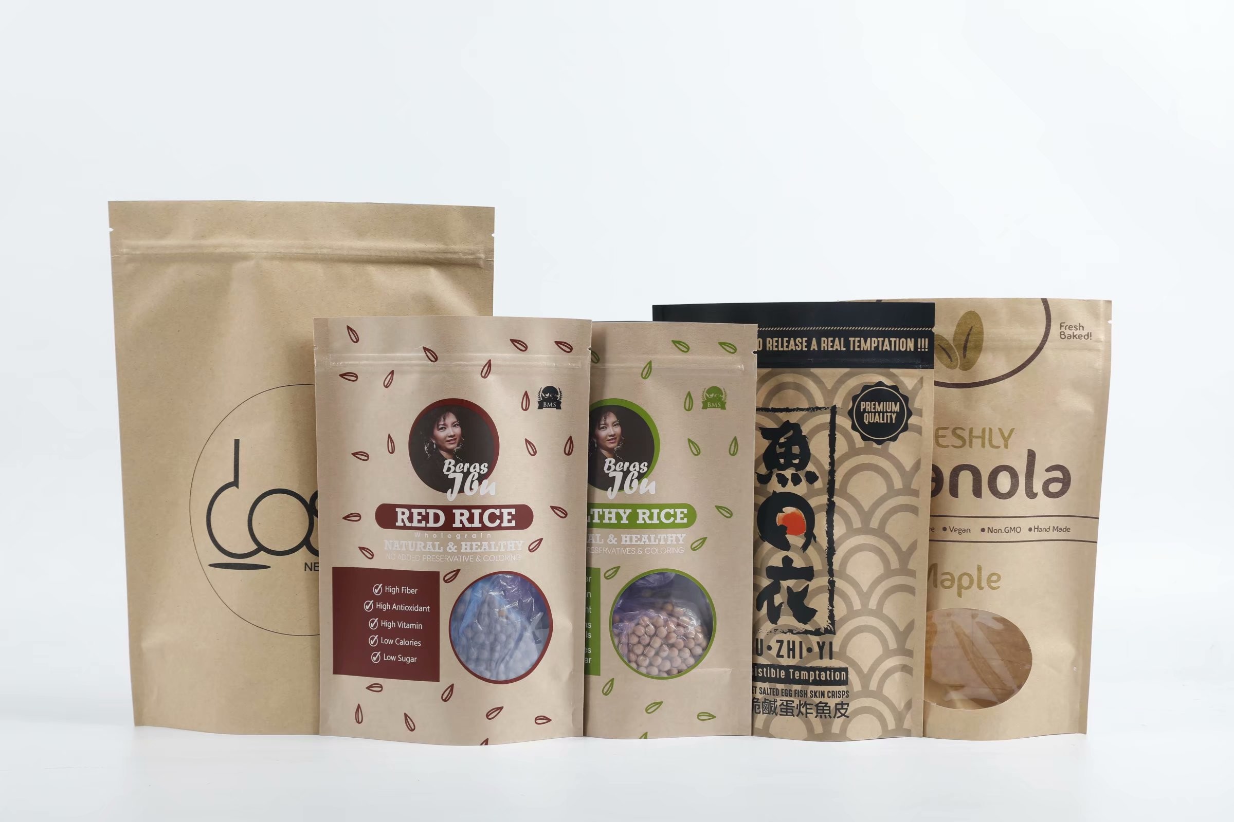 Cookies chống ẩm đứng lên túi giấy kraft