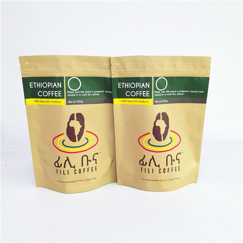 500g 1kg Cà phê Ziplock Túi đựng bao bì dung lượng lớn cho hạt cà phê / mặt đất