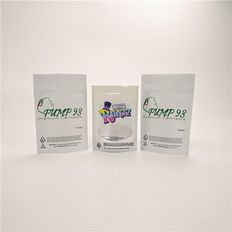 Mẫu miễn phí tùy chỉnh bằng chứng trẻ em CBD túi runtz rừng cookie túi thuốc với cửa sổ