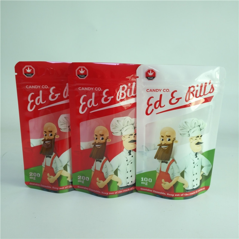 Túi bao bì hương thảo mộc có thể hàn lại được in tùy chỉnh CBD Gummies Túi viên nang Sachet