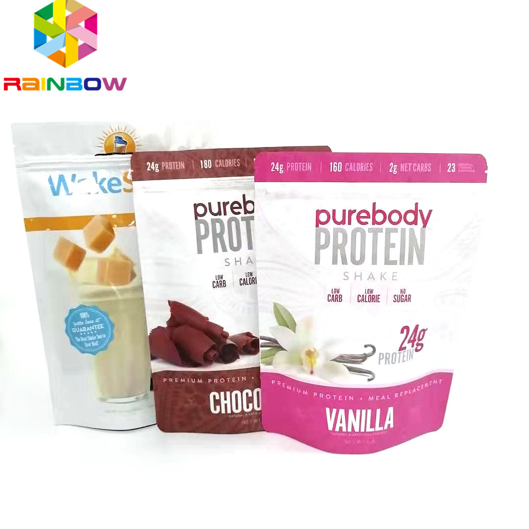 Túi đóng gói ziplock doypack in tùy chỉnh cho bột đứng lên túi bảo quản thực phẩm bằng giấy nhôm