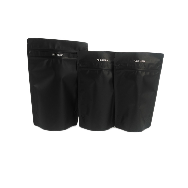 Còn hàng Lá nhôm màu đen Trẻ em có khả năng chống ăn được Cấp độ hoa Gummy CBD Bao bì Canabis Túi chống mùi