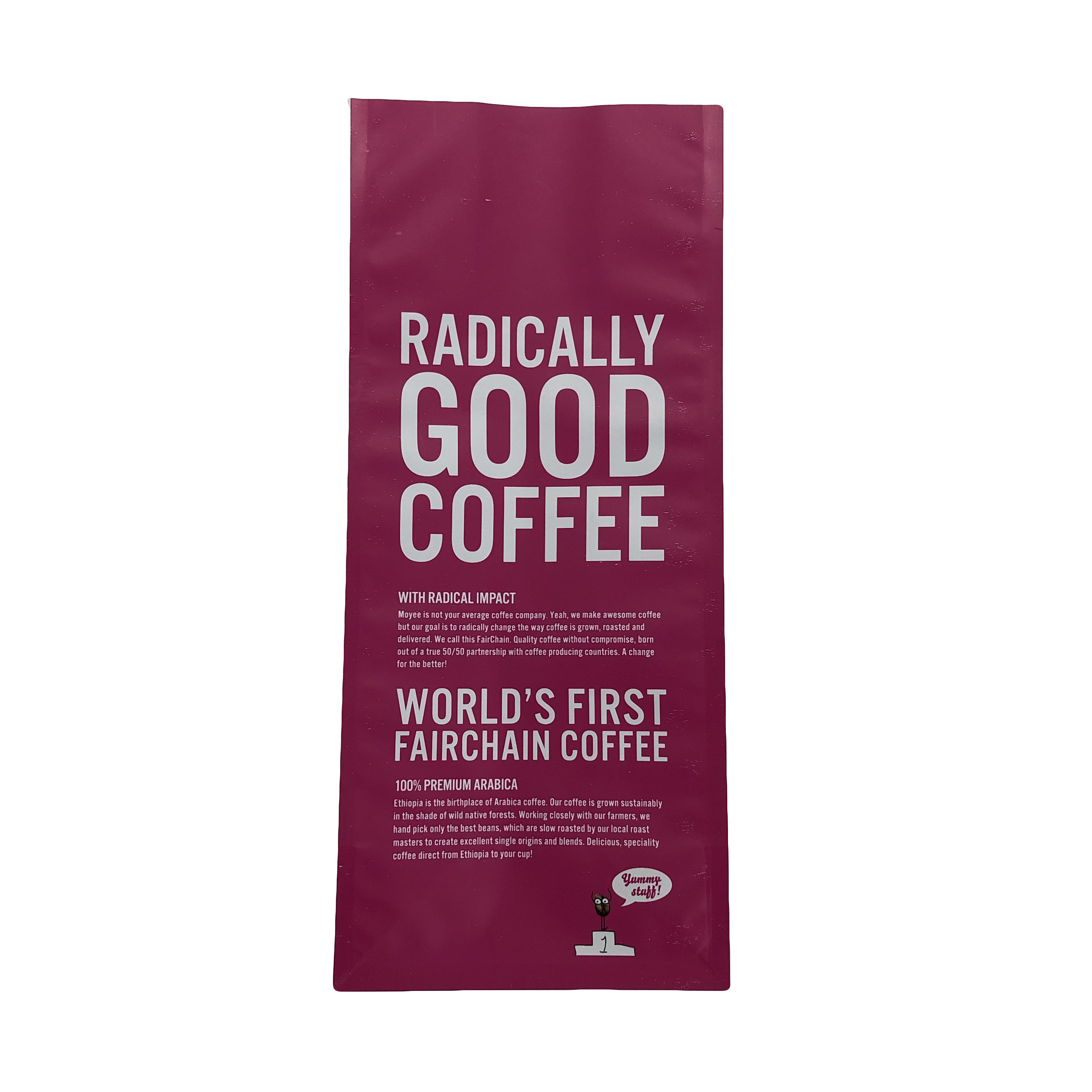 Độ bền cao tùy chỉnh Màu hồng không thấm nước In kỹ thuật số bằng nhựa có khóa Zip Túi đựng Đứng lên Đáy phẳng cho cà phê hạt