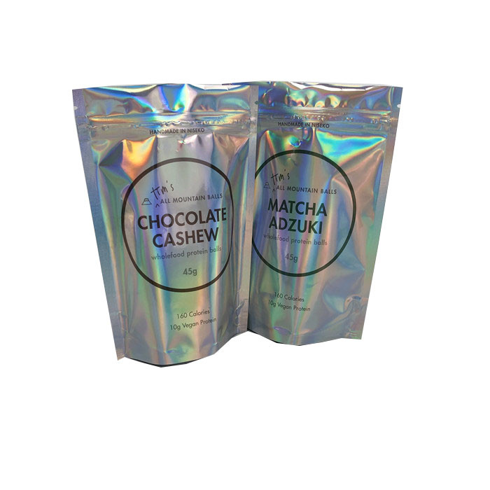 CYMK Zipper Holographic Đứng lên Túi đựng Protein Balls