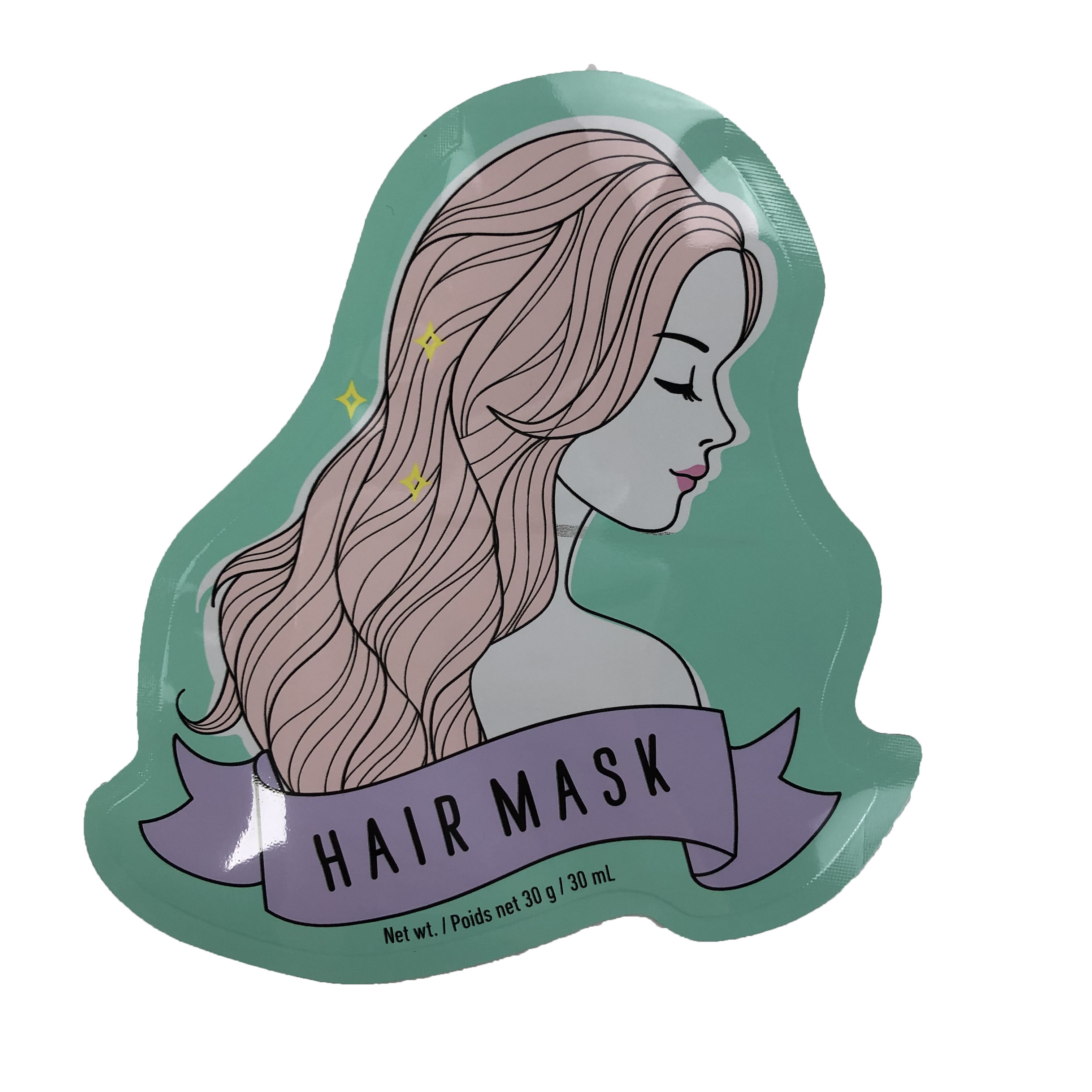 Túi hình dạng không đều đặn Túi bao bì phẳng cho kẹo mặt nạ tóc In kỹ thuật số Túi nhựa