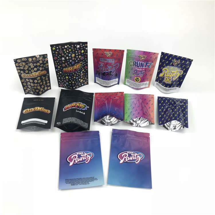 Tùy chỉnh UV Child Proof 3,5g 7g Mini Sachets cho Preroll Cookies Trẻ em Chống đứng lên Doypack