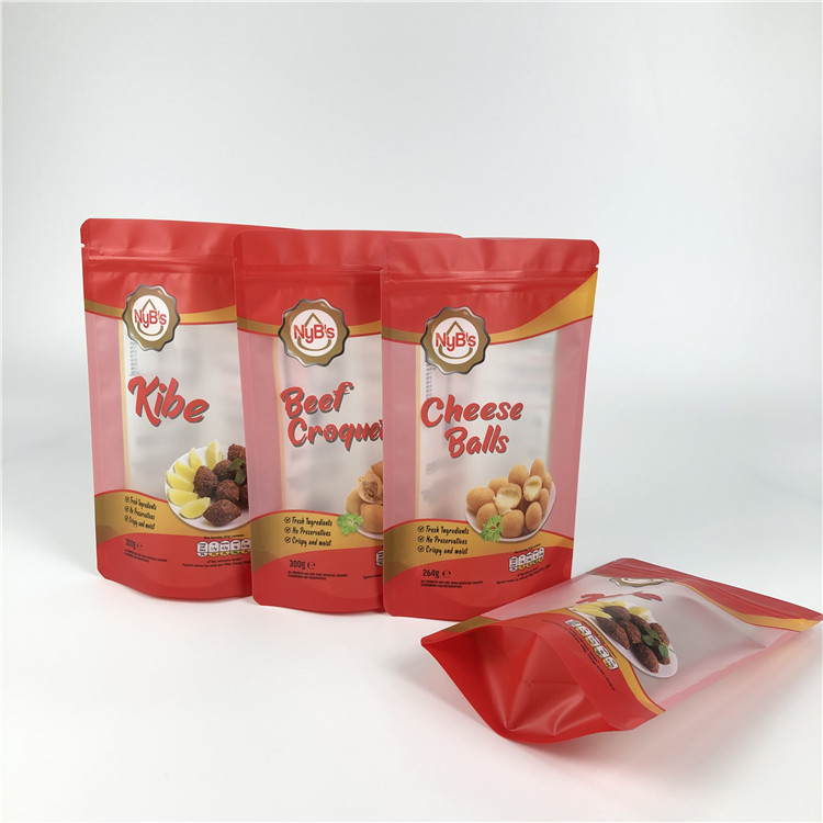 Túi Zipper đứng bằng nhựa GMOPP VMPET có cửa sổ rõ ràng