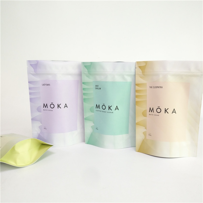 In đầy đủ màu sắc 200g Chà rửa cơ thể Đứng lên Túi giấy nhôm Túi đựng cà phê rỗng có dây kéo