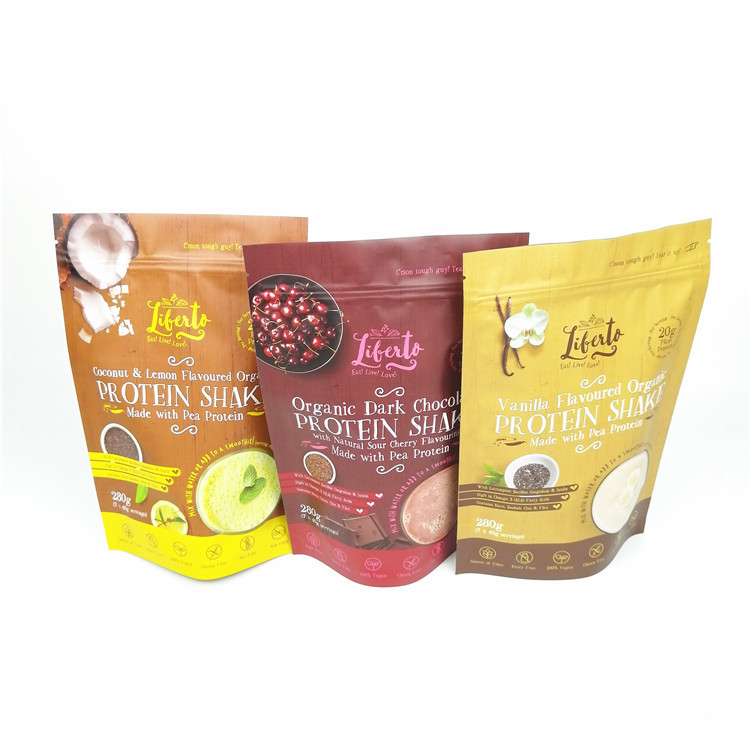 Túi giấy bạc in kỹ thuật số Bao bì bột Kratom Đứng lên túi mylar có dây kéo