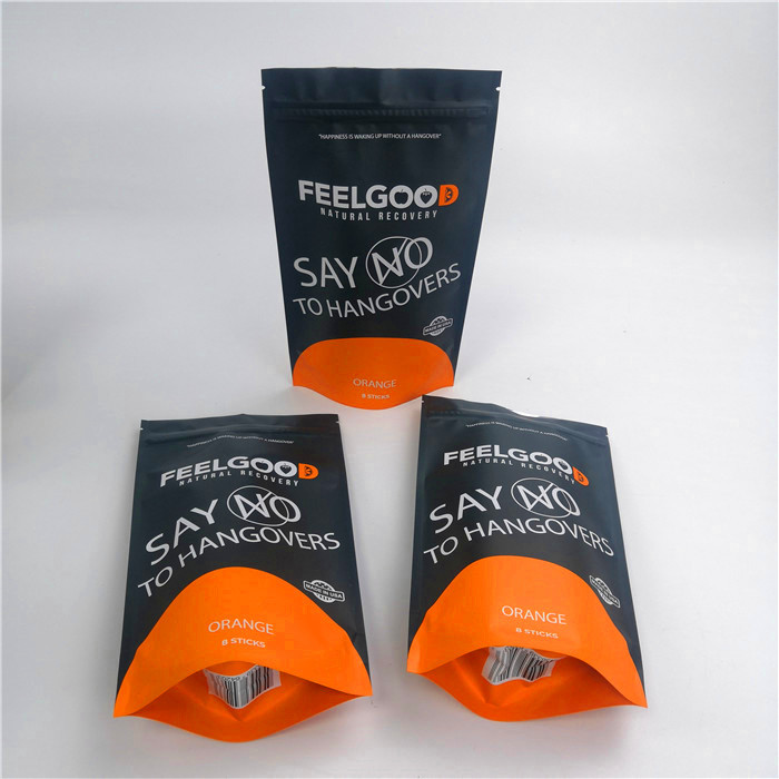 giá xuất xưởng 200g bột bao bì sản phẩm nhựa bao bì túi hút chân không đứng lên túi hàng rào có dây kéo