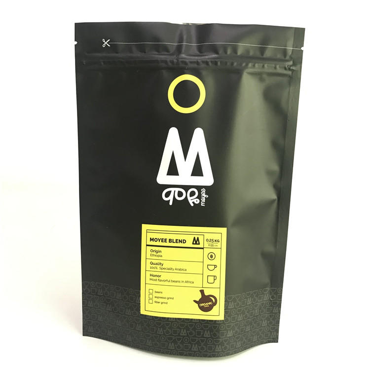 Túi nhôm đứng mờ được in tùy chỉnh với túi Zipper Mylar