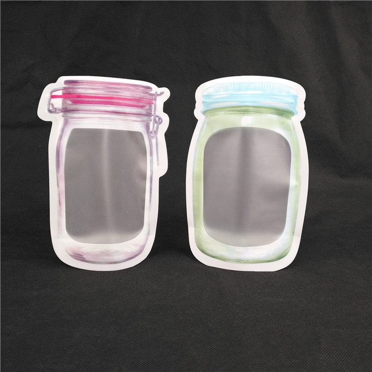 Logo in hình đặc biệt Nước trái cây cấp thực phẩm Sữa thạch Chất lỏng đứng lên Hình dạng chai