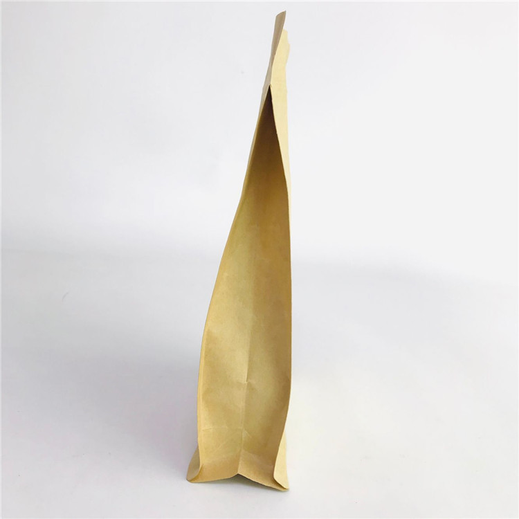 Được chấp nhận tùy chỉnh Túi thân thiện với môi trường Túi giấy Kraft PLA có dây kéo