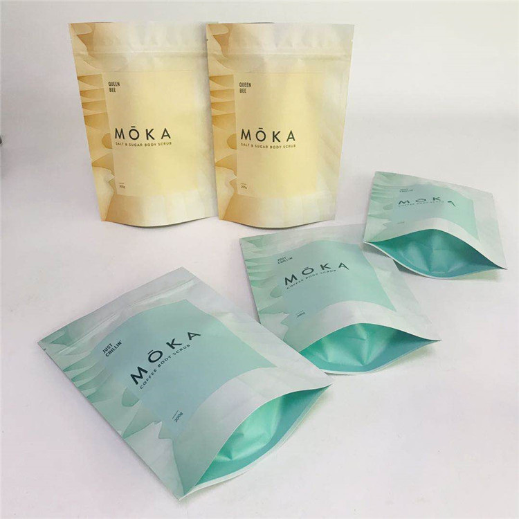 Túi bao bì tẩy da chết toàn thân In kỹ thuật số Lá nhôm mờ Muối tắm Túi bao bì