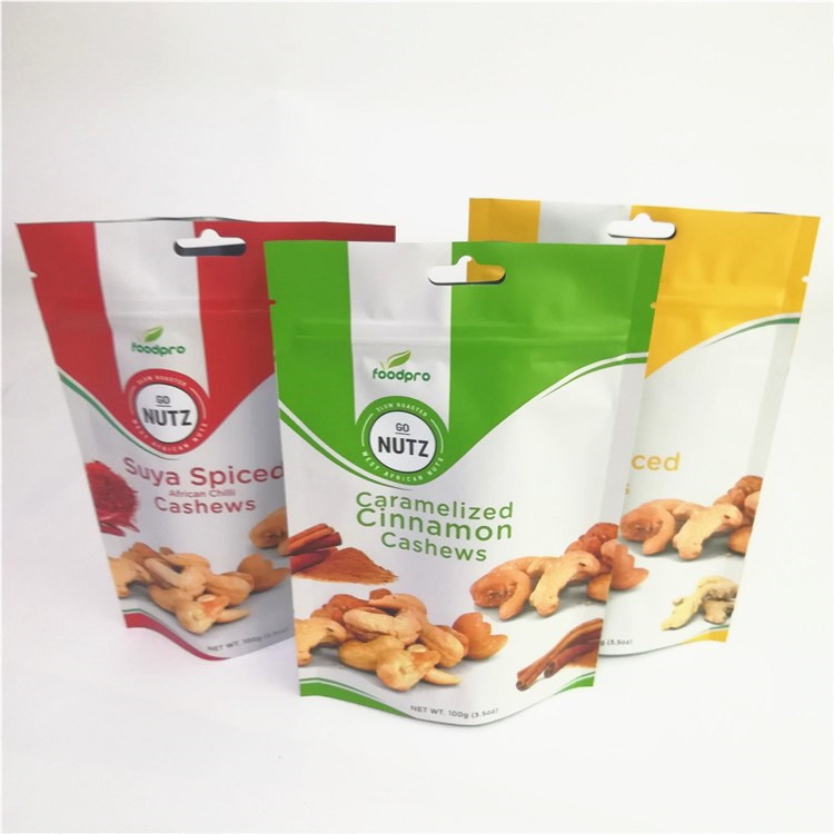 Giấy nhôm mờ tùy chỉnh được chấp nhận Túi đứng có dây kéo