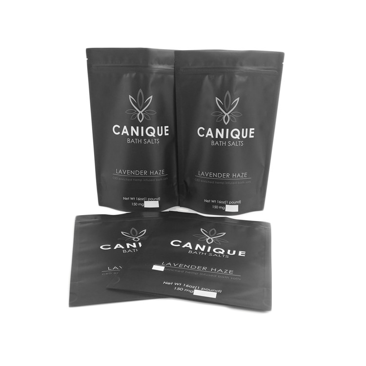 Túi chống mùi Túi thực phẩm cấp dây kéo Túi có dây kéo Hạt giống hoa khô Kim loại bạc sáng bóng Logo tùy chỉnh 16OZ Muối tắm Túi Mylar