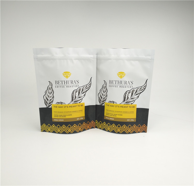 140mic MOPP Túi Mylar bên hông có thể tái sử dụng cho hạt cà phê