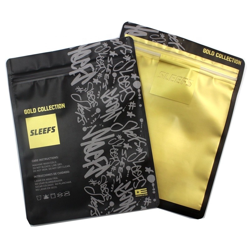 In logo quảng cáo Áo phông có dây kéo Khóa zip trong suốt Bao bì Opp Túi Poly