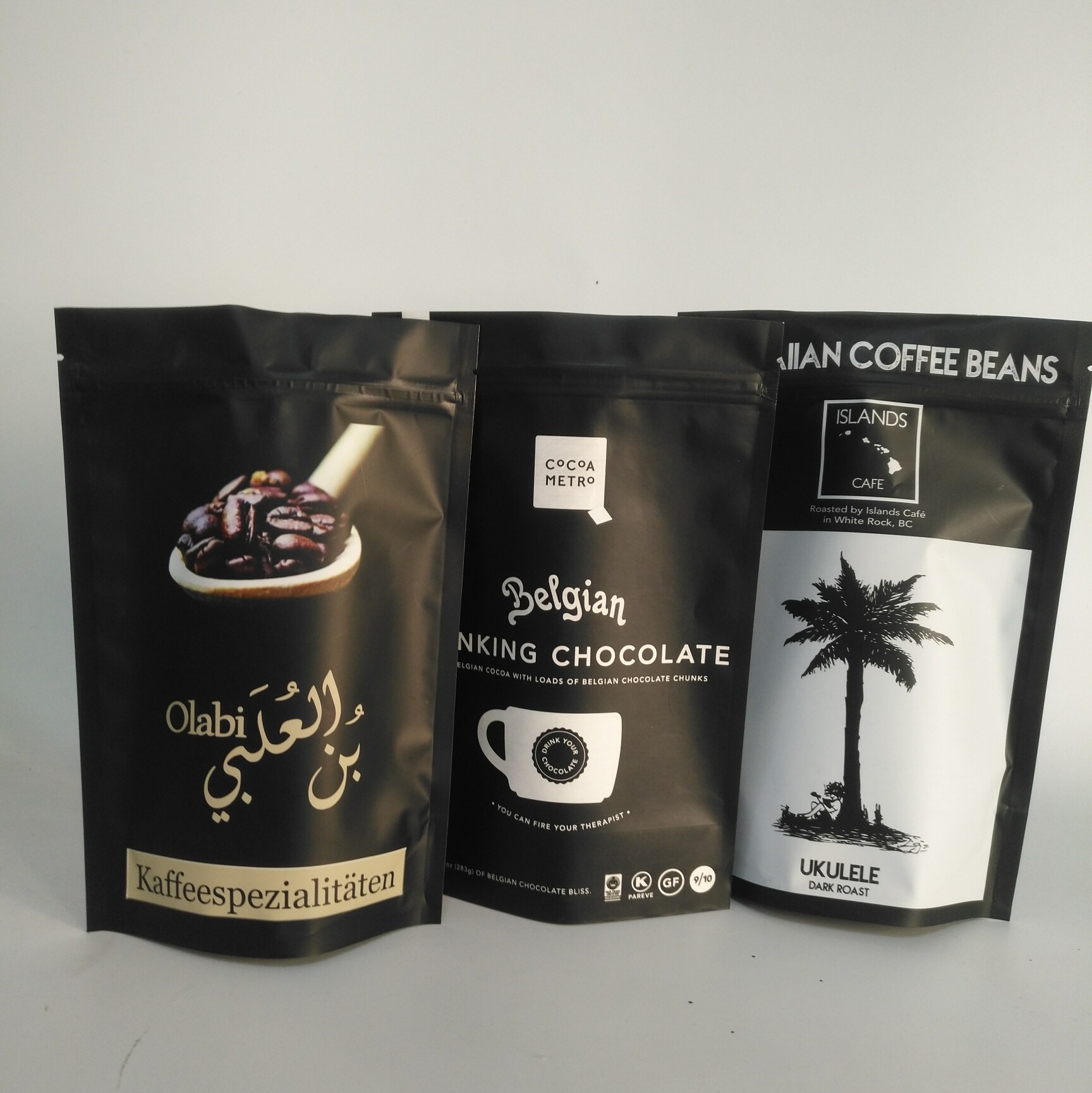 Matt Gold VMPET 300g nhôm foil Zipper Bag 100mircon