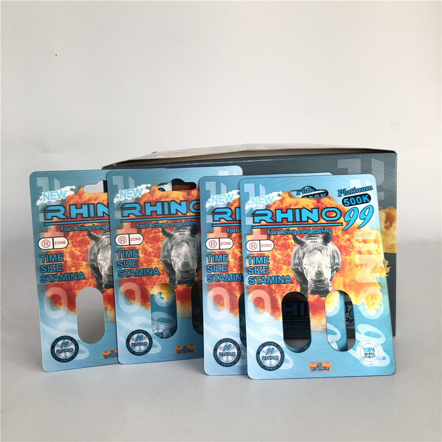 Rhino 99 500k Thẻ Rhino 3D lỗ đôi cho thuốc tăng cường nam giới