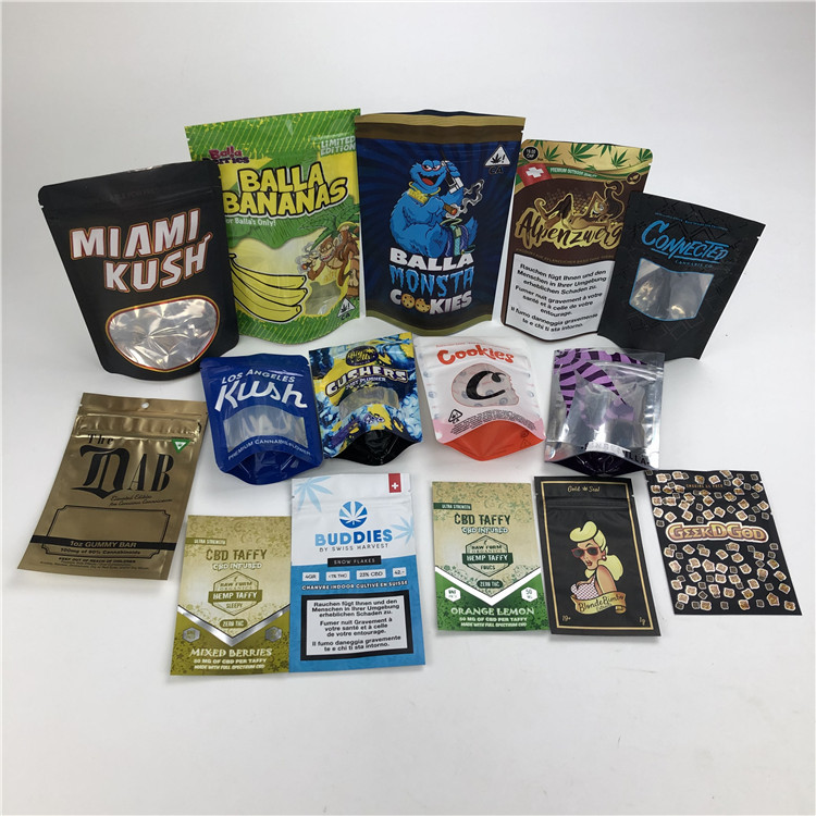 CBD 3.5g Soft Touch Cookie Bag Smell Proof Mylar Childproof Foil Pouch Bao bì