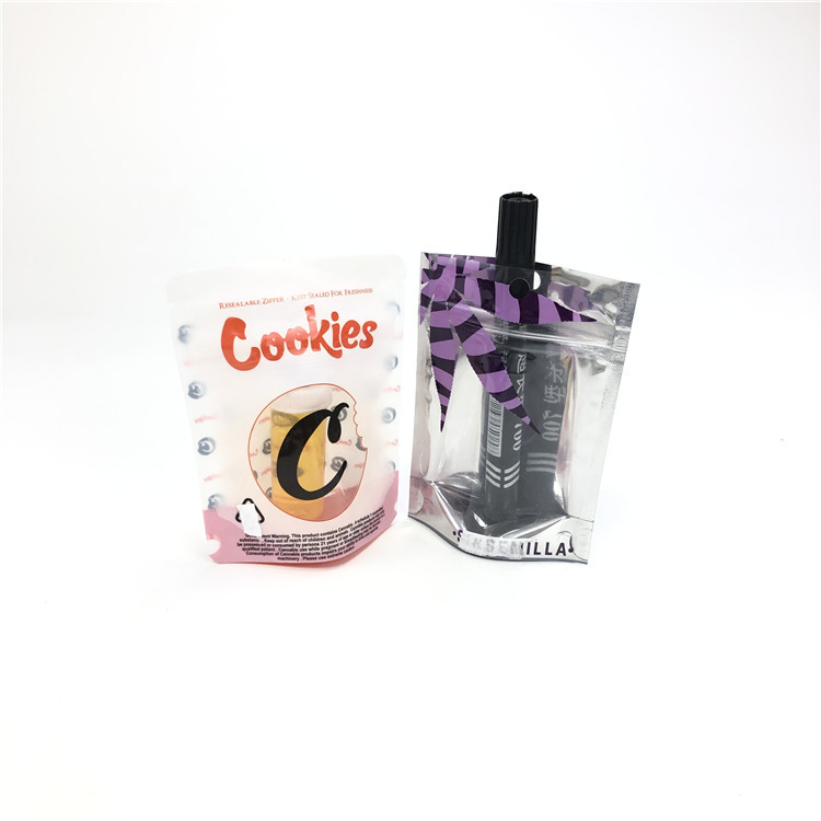 1 / 8oz 3.5g Hạt giống Hoa CBD Soft Touch Cookie Mylar Bao bì Túi giấy bạc Trẻ em