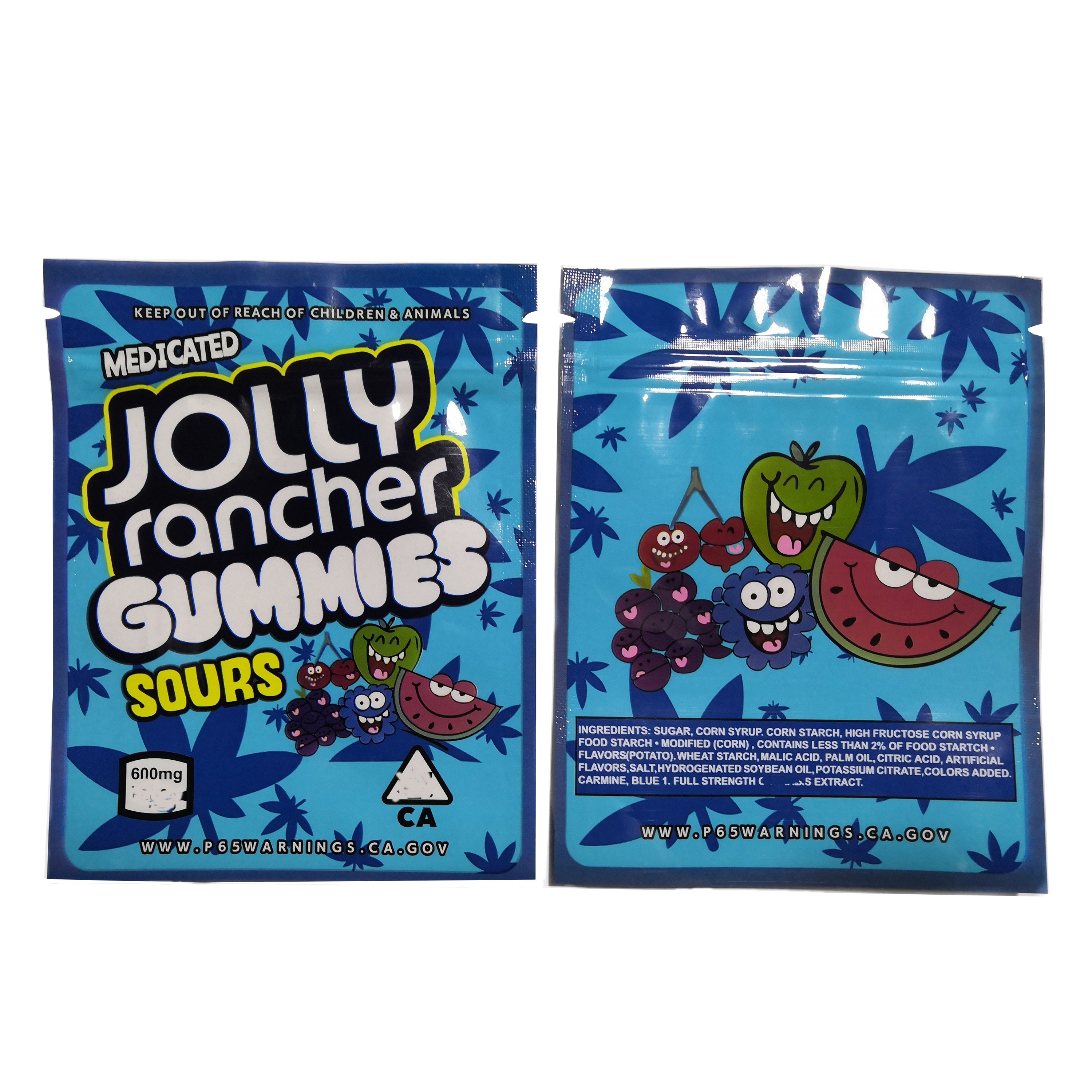 200mic CBD Gummies Kẹo Mylar Túi THC Cần sa