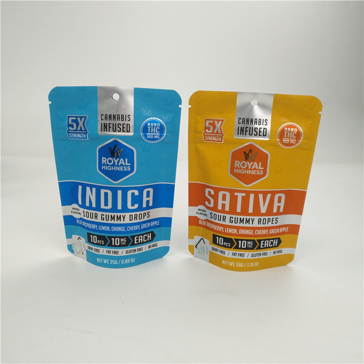 Low Moq 3.5g 7g VMPET Alunminum Foil Mylar Bag 100micron